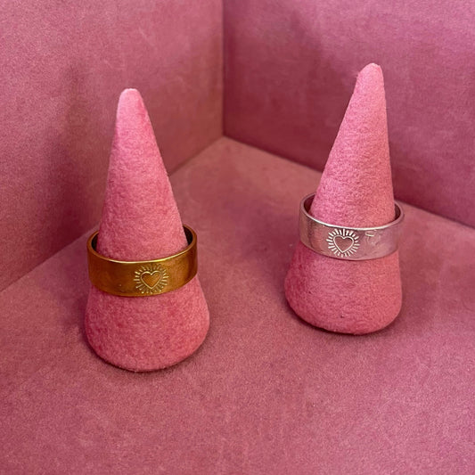 Blazing Heart Rings