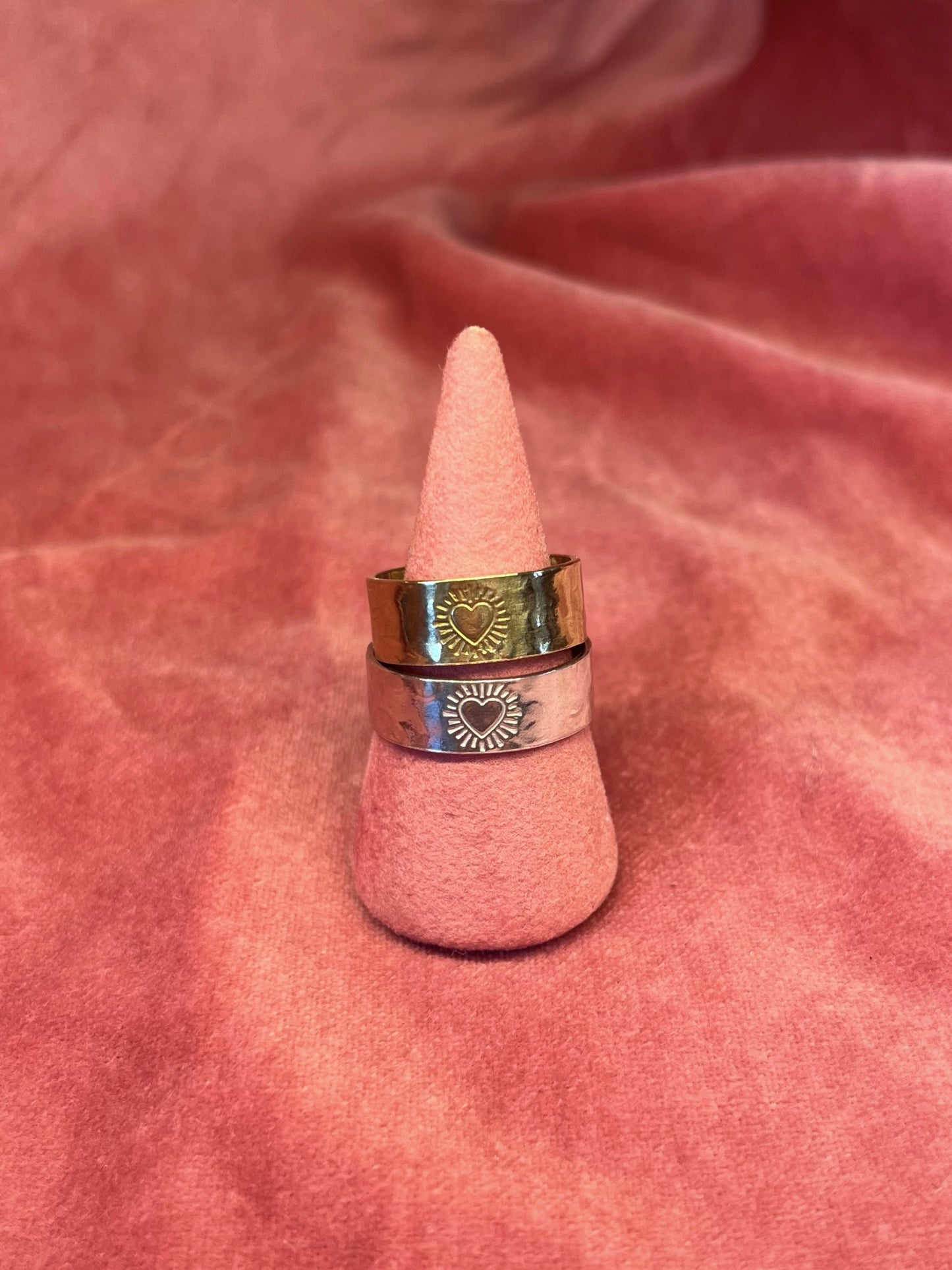 Blazing Heart Rings